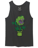 Front Funny 420 Stoned Day Weed Marijuana Pot Leaf Cannabis Plant men's Tank Top