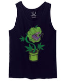 Front Funny 420 Stoned Day Weed Marijuana Pot Leaf Cannabis Plant men's Tank Top