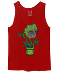 Front Funny 420 Stoned Day Weed Marijuana Pot Leaf Cannabis Plant men's Tank Top