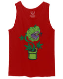 Front Funny 420 Stoned Day Weed Marijuana Pot Leaf Cannabis Plant men's Tank Top