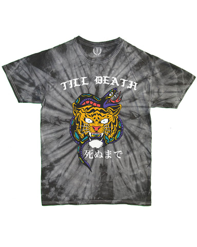 tie dye Front Tiger Graphic Japanese Till Death Good Vibes OBEI Society For men T Shirt