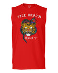 Front Tiger Graphic Japanese Till Death Good Vibes OBEI Society men Muscle Tank Top sleeveless t shirt