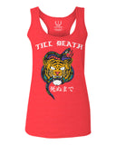 Front Tiger Graphic Japanese Till Death Good Vibes OBEI Society  women's Tank Top sleeveless Racerback