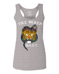 Front Tiger Graphic Japanese Till Death Good Vibes OBEI Society  women's Tank Top sleeveless Racerback
