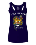 Front Tiger Graphic Japanese Till Death Good Vibes OBEI Society  women's Tank Top sleeveless Racerback