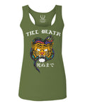 Front Tiger Graphic Japanese Till Death Good Vibes OBEI Society  women's Tank Top sleeveless Racerback