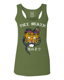 Front Tiger Graphic Japanese Till Death Good Vibes OBEI Society  women's Tank Top sleeveless Racerback