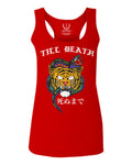 Front Tiger Graphic Japanese Till Death Good Vibes OBEI Society  women's Tank Top sleeveless Racerback