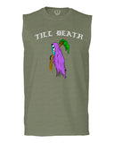Front Good Vibe Summer Palm Graphic Til Death Cool Bones Surf Society men Muscle Tank Top sleeveless t shirt
