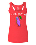 Front Good Vibe Summer Palm Graphic Til Death Cool Bones Surf Society  women's Tank Top sleeveless Racerback