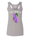 Front Good Vibe Summer Palm Graphic Til Death Cool Bones Surf Society  women's Tank Top sleeveless Racerback