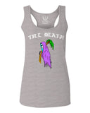 Front Good Vibe Summer Palm Graphic Til Death Cool Bones Surf Society  women's Tank Top sleeveless Racerback