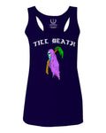 Front Good Vibe Summer Palm Graphic Til Death Cool Bones Surf Society  women's Tank Top sleeveless Racerback