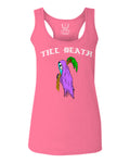 Front Good Vibe Summer Palm Graphic Til Death Cool Bones Surf Society  women's Tank Top sleeveless Racerback