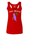 Front Good Vibe Summer Palm Graphic Til Death Cool Bones Surf Society  women's Tank Top sleeveless Racerback