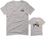 Front and Back Shark Summer Vibe Cool Graphic Surf Till Death Obei Society For men T Shirt