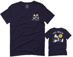 Front and Back Shark Summer Vibe Cool Graphic Surf Till Death Obei Society For men T Shirt