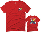 Front and Back Shark Summer Vibe Cool Graphic Surf Till Death Obei Society For men T Shirt