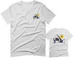 Front and Back Shark Summer Vibe Cool Graphic Surf Till Death Obei Society For men T Shirt