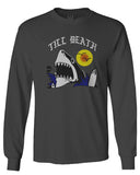 Front Shark Summer Vibe Cool Graphic Surf Till Death Society mens Long sleeve t shirt
