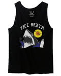 Front Shark Summer Vibe Cool Graphic Surf Till Death Society men's Tank Top