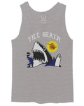 Front Shark Summer Vibe Cool Graphic Surf Till Death Society men's Tank Top