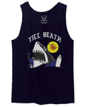 Front Shark Summer Vibe Cool Graphic Surf Till Death Society men's Tank Top