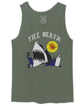 Front Shark Summer Vibe Cool Graphic Surf Till Death Society men's Tank Top