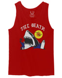 Front Shark Summer Vibe Cool Graphic Surf Till Death Society men's Tank Top