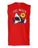 Front Shark Summer Vibe Cool Graphic Surf Till Death Society men Muscle Tank Top sleeveless t shirt