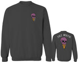 Candy Ice Cream Skull Summer Cool Graphic Till Death Obei Society men's Crewneck Sweatshirt