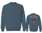 Candy Ice Cream Skull Summer Cool Graphic Till Death Obei Society men's Crewneck Sweatshirt