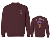 Candy Ice Cream Skull Summer Cool Graphic Till Death Obei Society men's Crewneck Sweatshirt