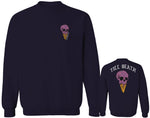 Candy Ice Cream Skull Summer Cool Graphic Till Death Obei Society men's Crewneck Sweatshirt