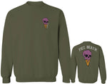 Candy Ice Cream Skull Summer Cool Graphic Till Death Obei Society men's Crewneck Sweatshirt