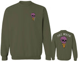 Candy Ice Cream Skull Summer Cool Graphic Till Death Obei Society men's Crewneck Sweatshirt