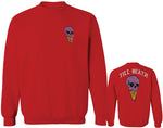 Candy Ice Cream Skull Summer Cool Graphic Till Death Obei Society men's Crewneck Sweatshirt