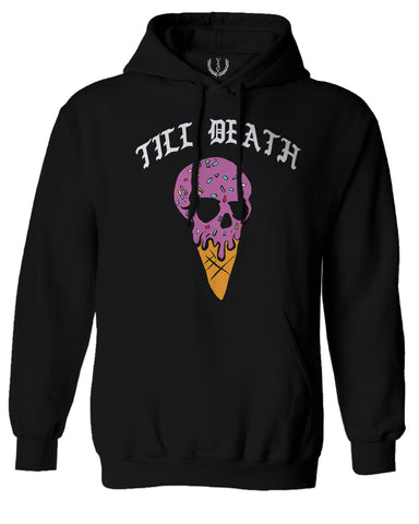 Good Vibe chill Till Death ice Cream Skull Bones Graphic obei Society Sweatshirt Hoodie