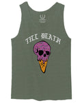 Good Vibe chill Till Death ice Cream Skull Bones Graphic obei Society men's Tank Top