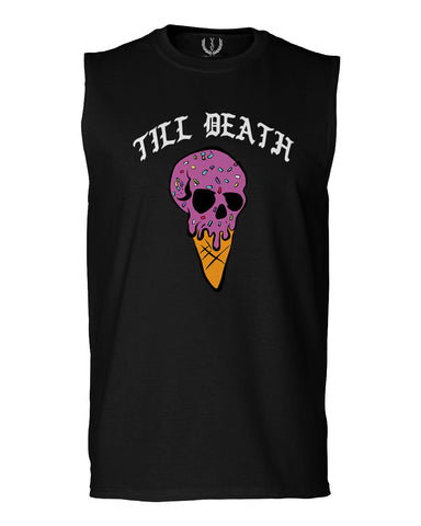 Good Vibe chill Till Death ice Cream Skull Bones Graphic obei Society men Muscle Tank Top sleeveless t shirt