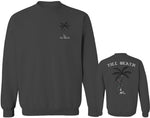 Summer Cool Graphic Palm Puma Tattoo Good Vibe Till Death Obei Society men's Crewneck Sweatshirt