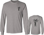 Summer Cool Graphic Palm Puma Tattoo Good Vibe Till Death Obei Society mens Long sleeve t shirt