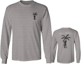 Summer Cool Graphic Palm Puma Tattoo Good Vibe Till Death Obei Society mens Long sleeve t shirt