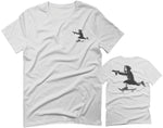 Front and Back Skateboarding OR DIE Skull Skate Gun Till Death Obei Society For men T Shirt