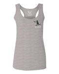 Front and Back Skateboarding OR DIE Skull Skate Gun Till Death Obei Society  women's Tank Top sleeveless Racerback