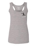 Front and Back Skateboarding OR DIE Skull Skate Gun Till Death Obei Society  women's Tank Top sleeveless Racerback