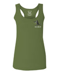 Front and Back Skateboarding OR DIE Skull Skate Gun Till Death Obei Society  women's Tank Top sleeveless Racerback