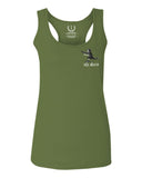 Front and Back Skateboarding OR DIE Skull Skate Gun Till Death Obei Society  women's Tank Top sleeveless Racerback