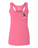 Front and Back Skateboarding OR DIE Skull Skate Gun Till Death Obei Society  women's Tank Top sleeveless Racerback