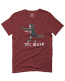VICES AND VIRTUES Skateboarding OR DIE Skull Skate Gun Till Death For men T Shirt